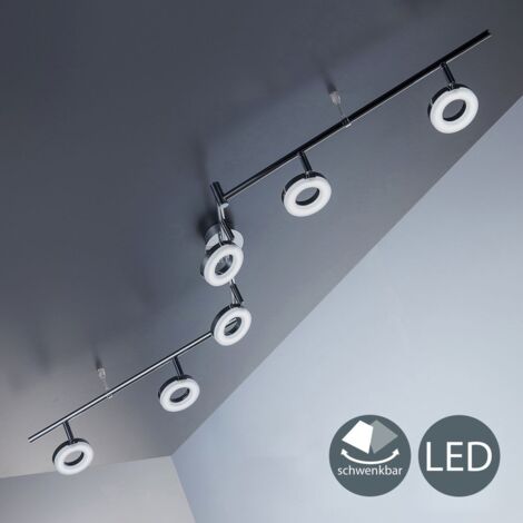 Design LED Deckenstrahler Leuchte Deckenleuchte Lampe Deckenlampe Chrom Lampen 