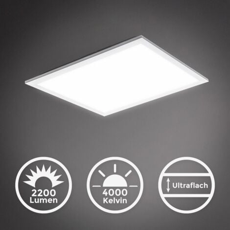 LED Deckenlampe Panel dimmbar ultraflach Deckenleuchte Wohnzimmer Flur weiß 