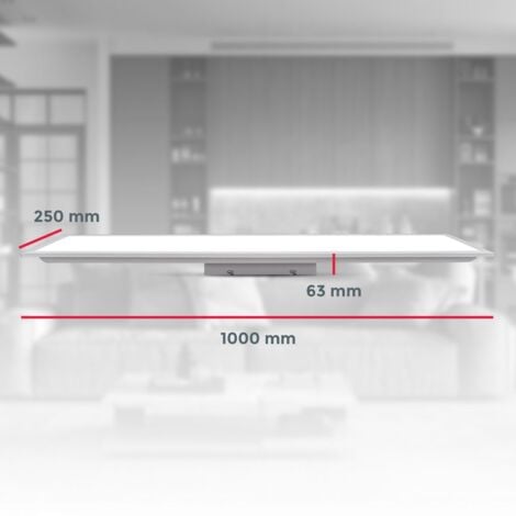 LED Panel 100x25 cm - 24W, 2600lm, dimmbar, Fernbedienung, CCT, weiß