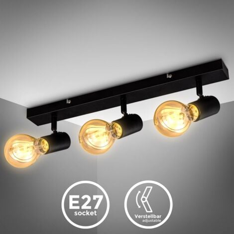 Spot Industrie E27 matt Deckenleuchte Retro Wohnzimmer Vintage Deckenlampe Flur