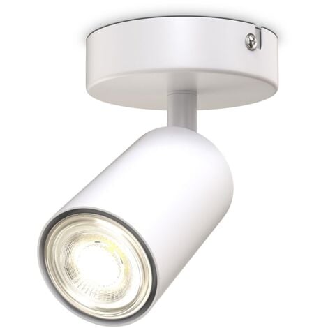 weiß Wand Deckenlampe Spotleuchte LED Schlafzimmer schwenkbar GU10 Flur Retro