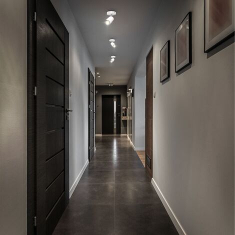 LED Spotleuchte Wand schwenkbar Retro weiß GU10 Deckenlampe Flur  Schlafzimmer
