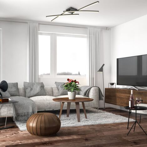 Wohnzimmer Deckenleuchte 20W schwenkbar Küche Deckenlampe Design modern schwarz