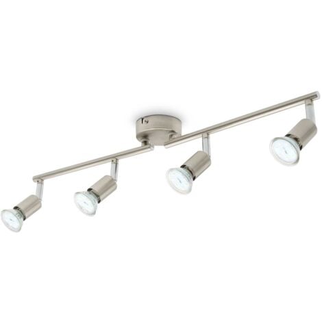LED Deckenleuchte GU10 Metall Lampe Decken-Spot schwenkbar 4-flammig  Wohnzimmer