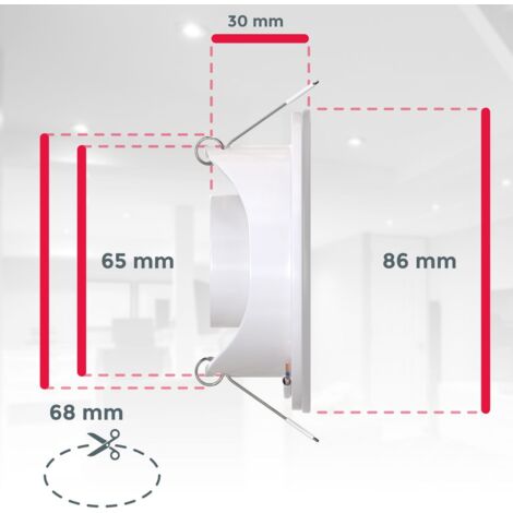 Einbaustrahler 68mm 5er Set - 230V, 3W, 350lm, LED, IP65, neutralweiß, weiß