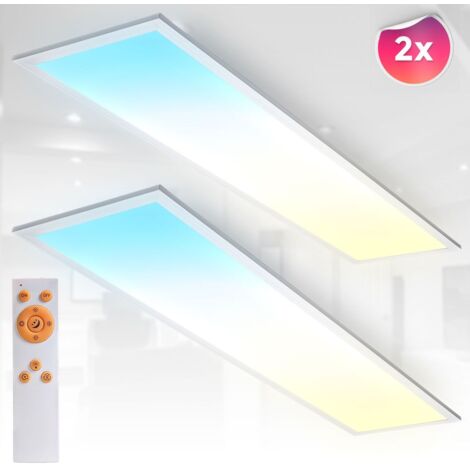 BRILLIANT Lampe Edna 50cm 32W dimmbar 3000-6000K) LED Fernbedienung weiß/chrom Steuerbar (3125lm, über Deckenleuchte integriert, LED Stufenlos 1x 