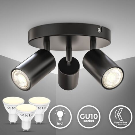BRILLIANT Lampe Bente schwenkbar geeignet GU10, Reflektorlampen 4W, Spotrondell (nicht rostfarbend für enthalten) 2x 2flg Köpfe PAR51