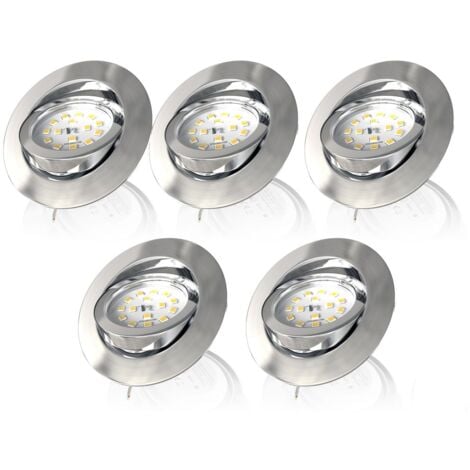 5er Set LED Aluminium Einbaustrahler Einbauleuchte Spot Strahler Lampe 12V 230V 