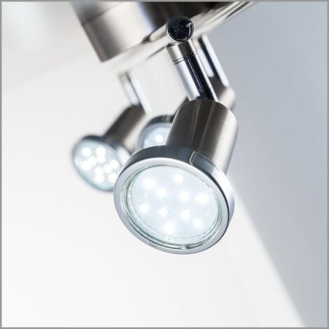 LED Deckenleuchte GU10 Metall Decken-Spot 4-flammig schwenkbar Wohnzimmer Lampe