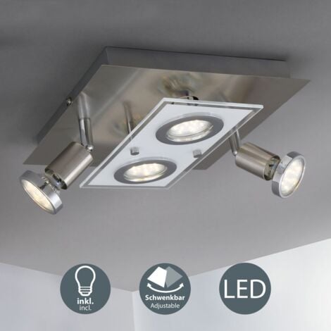Luxus LED Decken Leuchte Wohnraum Strahler Spot Chrom Flur Lampe schwenkbar 