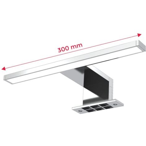 Spiegelleuchte - 5W, 650lm, LED, 2 in 1 Montage, 30cm, neutralweiß, chrom