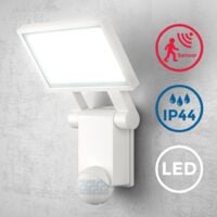 LED Außenleuchte Bewegungsmelder Wand-Leuchte 20W Garten-Lampe Sensor IP44 WEISS