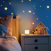 Tischleuchte - 2W, 150lm, kabellos, led, dimmbar, warmweiß, holzfarbig
