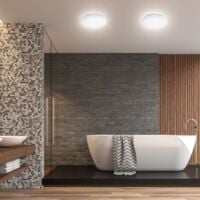 Deckenleuchte Bad rund Badezimmer-Lampe flach IP44 Schlafzimmer Küche Flur 12W 