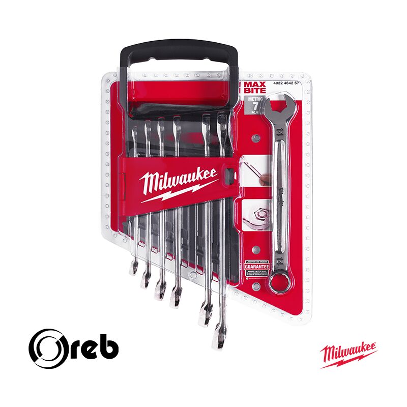 Set chiavi inglesi combinate 7 pezzi milwaukee 4932464257