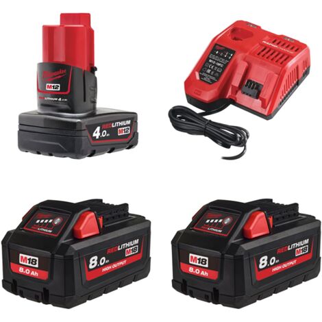 Kit Energy : 2 Batteria M18™ + Batteria M12™ + Caricabatterie M12™ Milwaukee M18 HNRG-802 (1/3)
