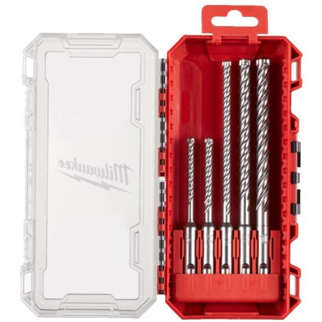 Set 5 Punte Sds-Plus Mx4 5x115mm-6x115mm-6x165mm-8x165mmx10x165mm Milwaukee 4932498297