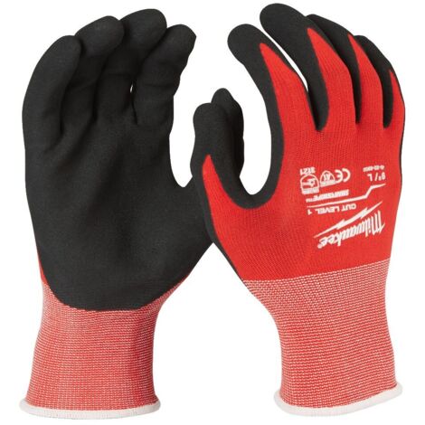 GUANTI SPALMATI IN NITRILE ANTITAGLIO CAT. 1/A 3121A TG9 MILWAUKEE 4932471417