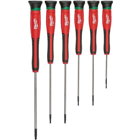 Serie Cacciaviti di Precisione Torx 6 Pz Milwaukee 4932471870 con Custodia (1/2)