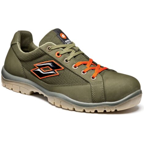 Scarpe Antinfortunistiche Lotto Jump 500 Q8515 S1P SRC Night Olive/Orange  38