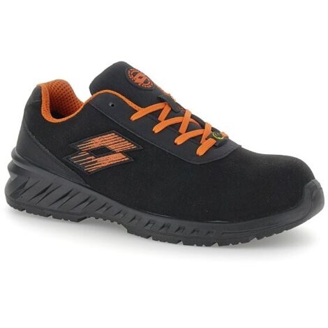Scarpe antinfortunistiche Lotto First 600 S3 SR FO ESD All Black/Samba Orange 40 (1/2)