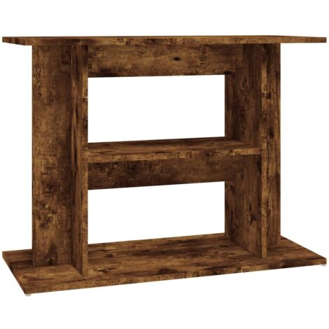 Soporte De Acuario Madera Ingeniería Marrón Roble 121x41x58 Cm