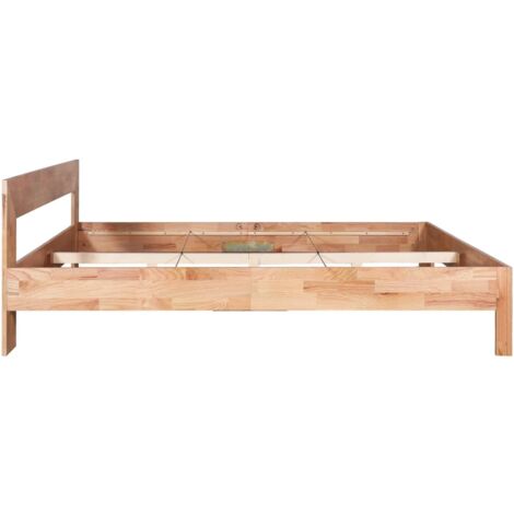 Estructura de cama sin colchón madera maciza roble 160x200 cm