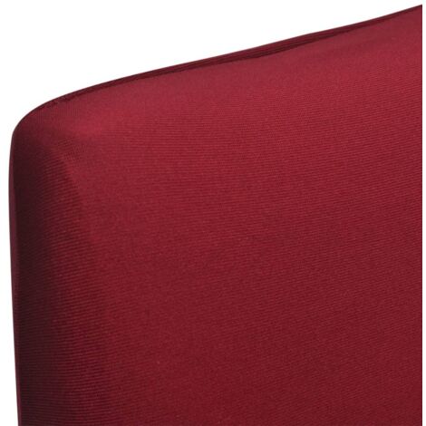 Funda de silla elástica recta 4 unidades burdeos