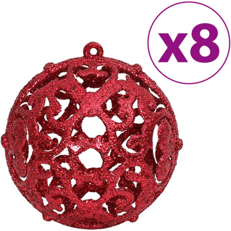 Bolas de Navidad 100 unidades rojo tinto 3 / 4 / 6 cm