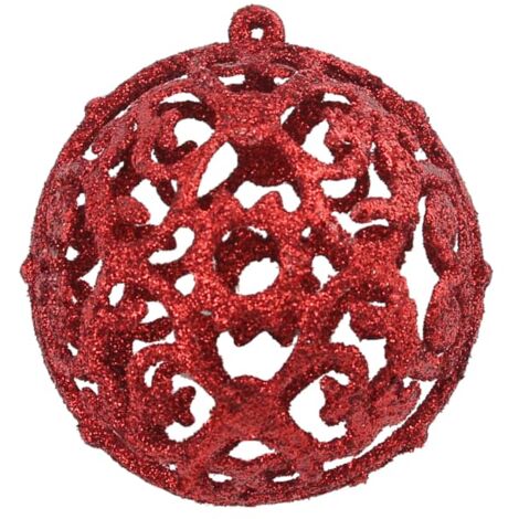 Lote de bolas de Navidad 100 unidades rojas 3/4/6 cm