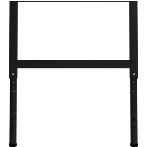 Estructura de banco de trabajo 2 uds metal 85x(69-95,5)cm negro