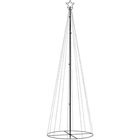 Árbol de Navidad cónico 310 LED blanco cálido 100x300 cm