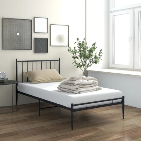 Cama Alta Con Escritorio Y Estantes - Metal Y MDF, 90x200 Cm, Negro, Para Niños Y Adolescentes