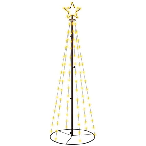 Árbol de Navidad cónico 108 LED blanco cálido 70x180 cm