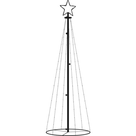 Árbol de Navidad cónico 108 LED blanco cálido 70x180 cm