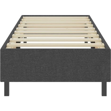Estructura de cama Box Spring sin colchón tela gris 100x200 cm
