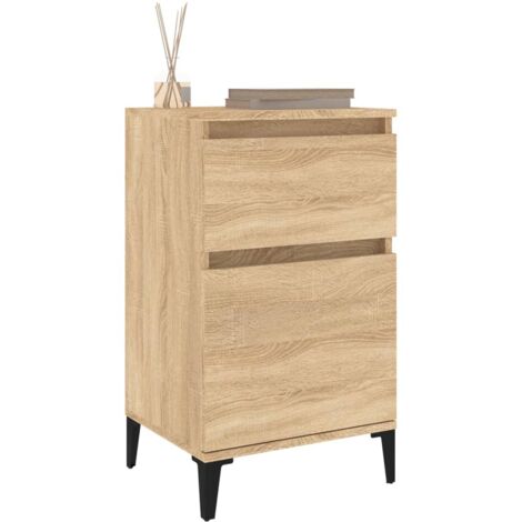 Mesitas de noche 2 uds color roble sonoma 40x35x70 cm