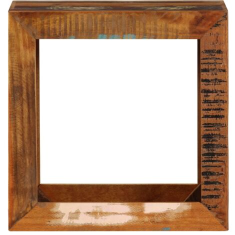 Taburete de madera maciza reciclada 40x30x40 cm