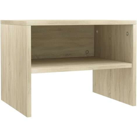 Mesitas de noche 2 uds contrachapada color roble 40x30x30 cm