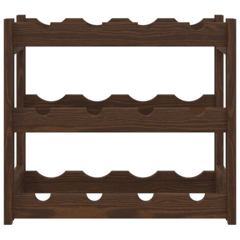 Mueble Botellero HOMCOM Melamina De Madera, Acero Marrón Rústico