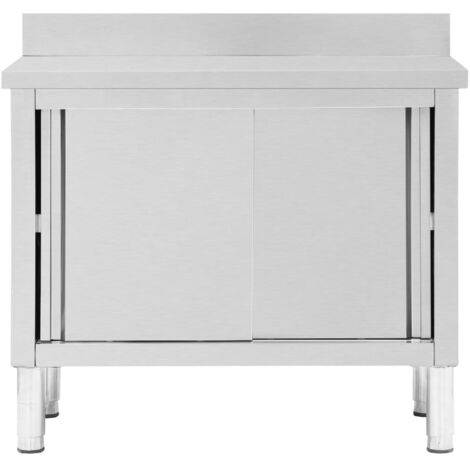 Meuble Bas En Inox Avec Double Ouverture ECO 200x70 Cm 500 Kg Caisson De Cuisine 87555884