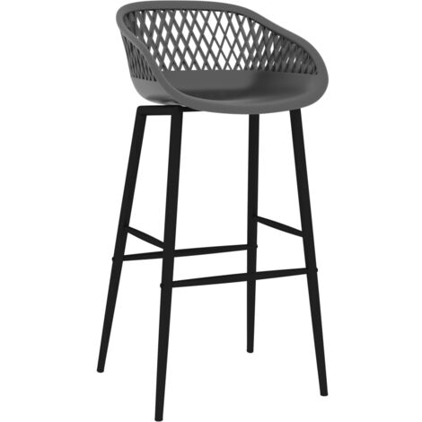 Taburetes de cocina 4 unidades gris