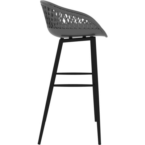 Taburetes de cocina 4 unidades gris