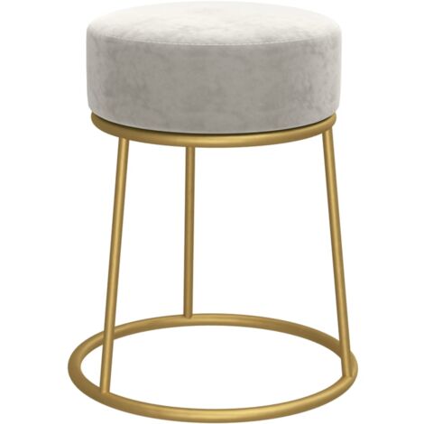Tabouret (Hocker) Xora En Tissu Non Tissé Gris - Occasion En Bon état - Dimensions 33x38x45 Cm