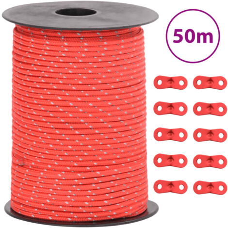 Cuerda de vientos con tiras reflectantes y tensores 50 m 3 mm (1/5)