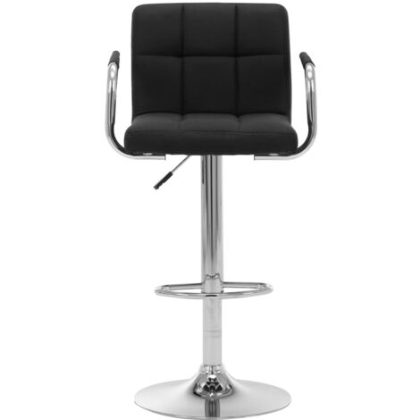 Taburete de barra de cocina de tela negro