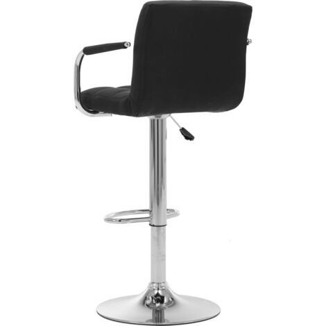 Taburete de barra de cocina de tela negro