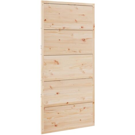 Puerta de granero madera maciza de pino 100x208 cm