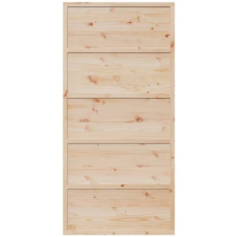 Puerta de granero madera maciza de pino 100x208 cm
