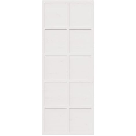 Puerta de granero madera maciza pino blanca 80x208 cm